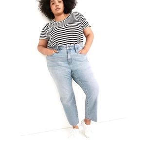 Madewell Perfect Vintage Light Wash High-Rise Ankle Crop Jeans